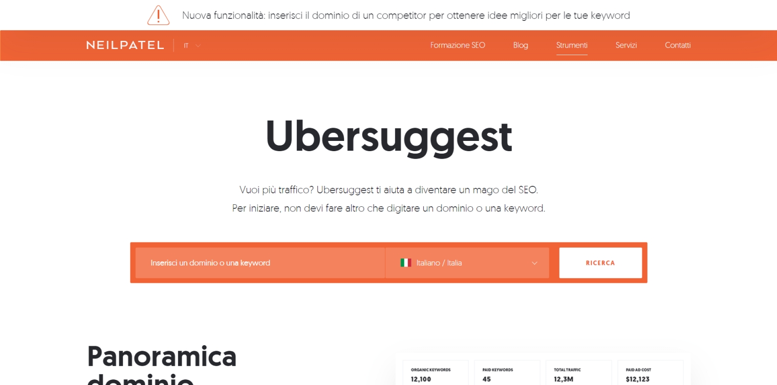 Ubersuggest Come Funziona